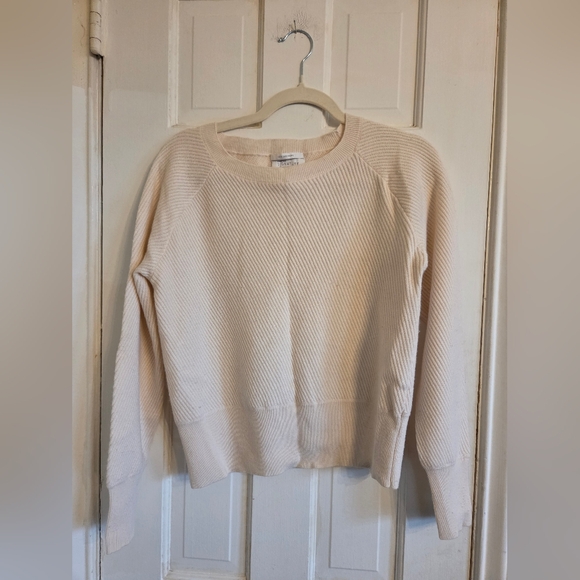 Nordstrom Sweaters - Nordstrom Signature Cashmere Women's Cream Ribbed Sweater